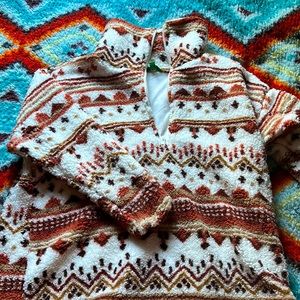 Sherpa Aztec quarter zip